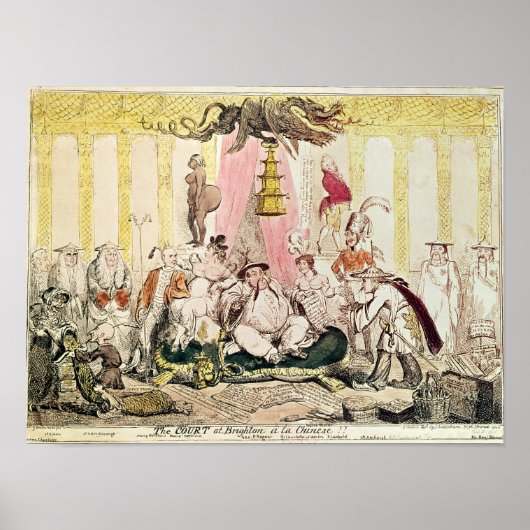 1816年ブライトン中国のA la裁判所 ポスター (正面)
