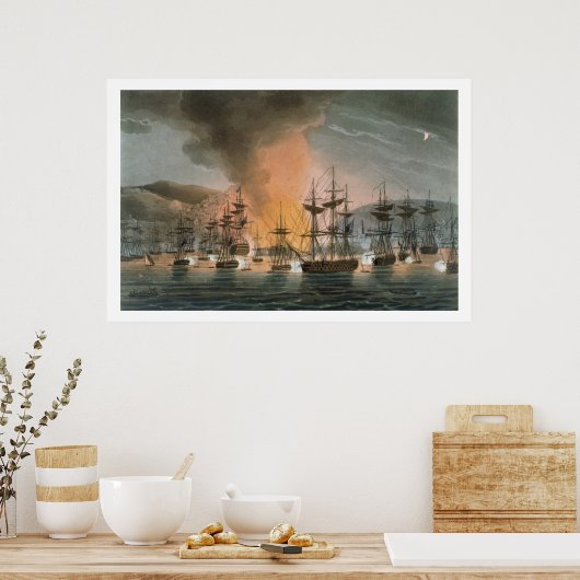 1816年27日のアルジェ威厳があるーの砲撃 ポスター (キッチン)