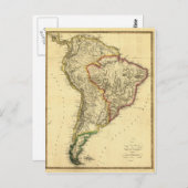 1817南米の地図 ポストカード (正面/裏面)