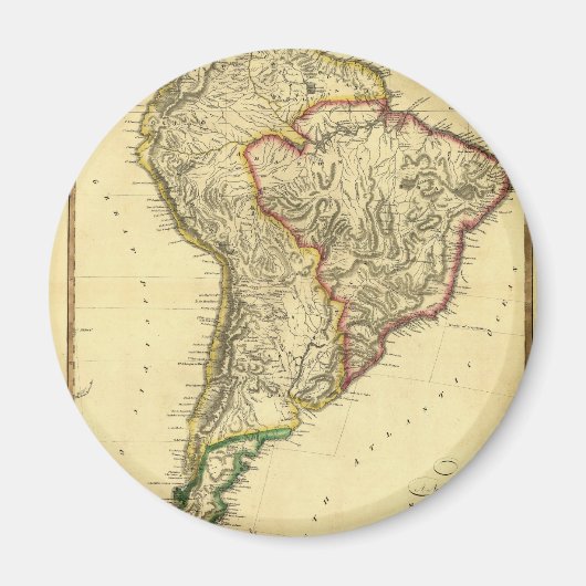 1817南米の地図 マグネット (正面)