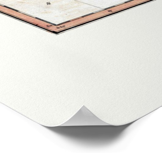 1817年の世界地図 ポスター (角)