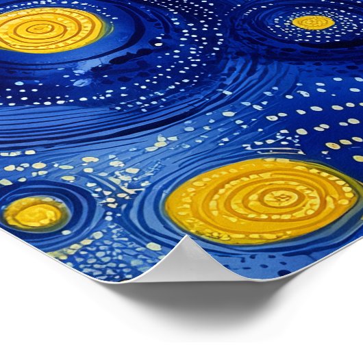 1817年の宇宙超現実主義の夢の風景 ポスター (角)