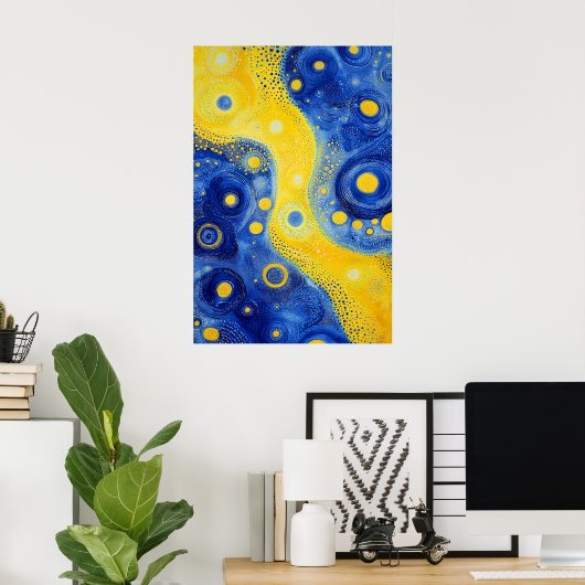 1817年の宇宙超現実主義の夢の風景 ポスター (ホームオフィス)