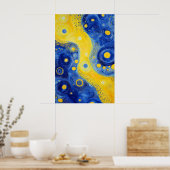 1817年の宇宙超現実主義の夢の風景 ポスター (キッチン)