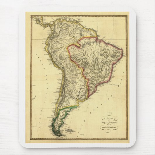 1817年南米の古地図 マウスパッド (正面)