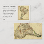 1817年南米の古地図 名刺 (正面/裏面)