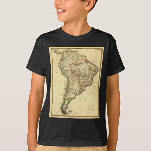 1817年南米地図 Tシャツ (正面)