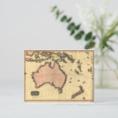 1818オーストラリアの地図 – オーストラリア、ニュージーランド ポストカード (スタンド正面)
