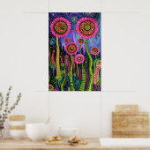 1818年の宇宙超現実主義の夢の風景 ポスター (キッチン)