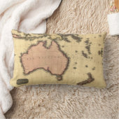 1818年オーストラレーシアの地図-オーストラリア、ニュージーランドの ランバークッション (ブランケット)