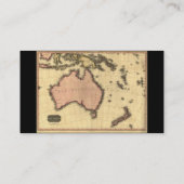 1818年オーストラレーシアの地図-オーストラリア、ニュージーランドの 名刺 (裏面)