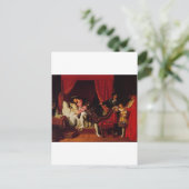 1818年頃のレオナルド・ダ・ヴィンチのイングルスによる死去 ポストカード (スタンド正面)