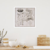 1819年に発行されたミドルセックス郡の地図(pr) ポスター (キッチン)