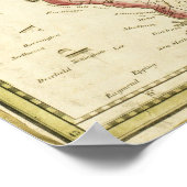 1820メイン州の地図 ポスター (角)