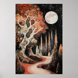 1820宇宙超現実主義の夢の風景 ポスター