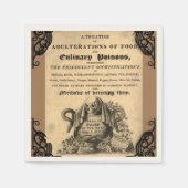 1820年のアンティークスカル スタンダードカクテルナプキン (正面)