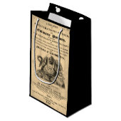 1820年のアンティークスカル スモールペーパーバッグ (正面アングル)