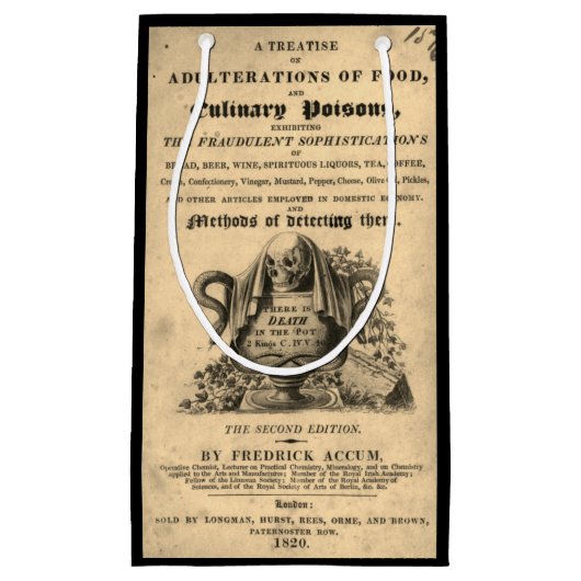 1820年のアンティークスカル スモールペーパーバッグ (正面)