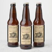 1820年のアンティークスカル ビールラベル (ボトル)