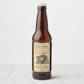 1820年のアンティークスカル ビールラベル (正面)