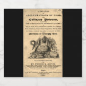 1820年のアンティークスカル リキュールボトルラベル (シングルラベル)