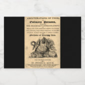 1820年のアンティークスカル リキュールボトルラベル (シングルラベル)