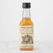 1820年のアンティークスカル リキュールボトルラベル (正面)