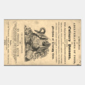 1820年のアンティークスカル 長方形シール (正面)