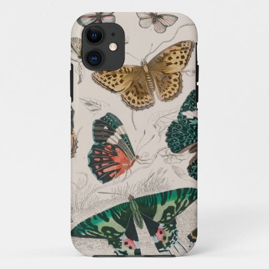 1820年 ゴールドスミス 蝶のイラスト Case-Mate iPhoneケース (裏面)