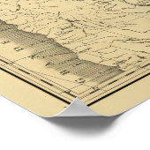 1821年のブラジルのアンティーク地図 ポスター (角)
