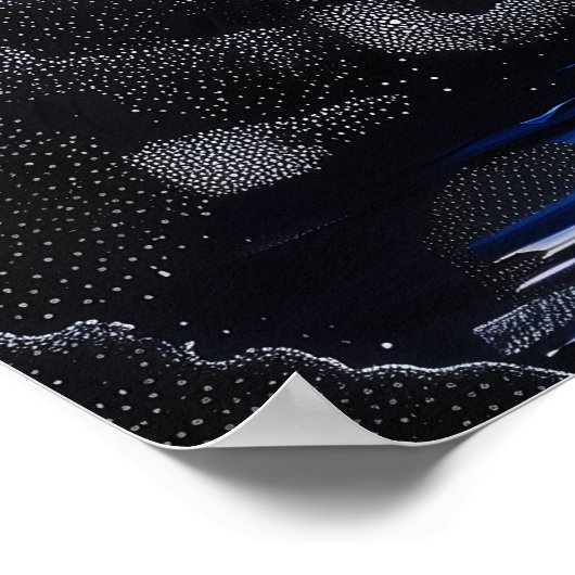 1821年の宇宙超現実主義の夢の風景 ポスター (角)