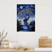 1821年の宇宙超現実主義の夢の風景 ポスター (キッチン)