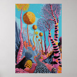 1822年の宇宙超現実主義の夢の風景 ポスター