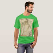 1822年 ミシガン州 復古地図 Tシャツ (正面フル)
