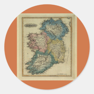 1823アイルランドの地図Lucas Fielding Jr ラウンドシール