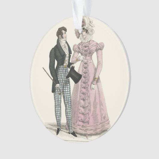 1823アンティーク結婚の女性ファッション オーナメント (正面)