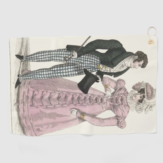 1823アンティーク結婚の女性ファッション ゴルフタオル (横)