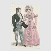 1823アンティーク結婚の女性ファッション ゴルフタオル (正面)