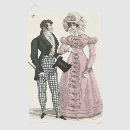 1823アンティーク結婚の女性ファッション ゴルフタオル (正面)