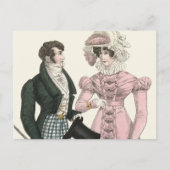1823アンティーク結婚の女性ファッション ポストカード (正面)
