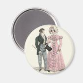 1823アンティーク結婚の女性ファッション マグネット (正面/裏面)