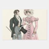 1823アンティーク結婚の女性ファッション ラッピングペーパーシート (正面)