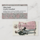 1823アンティーク結婚の女性ファッション 名刺 (正面/裏面)