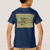 1823クラシックヒスパニオーラ·ハイチの古代地図 Tシャツ (裏面)
