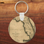 1823フロリダの地図 キーホルダー (正面)