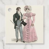 1823年のアンティークウェディングマンとウーマンファッション フェイバータグ (正面)