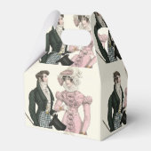 1823年のアンティークウェディングマンとウーマンファッション フェイバーボックス (正面サイド)