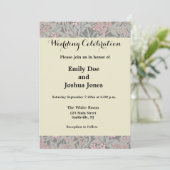 1823年のアンティークウェディングマンとウーマンファッション 招待状 (スタンド正面)