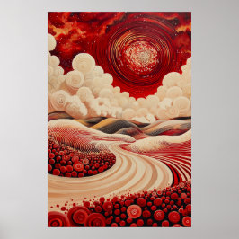 1823年の宇宙超現実主義の夢の風景 ポスター