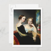 1823年の後のマコーン姉妹のポートレート ポストカード (正面/裏面)